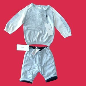 Boss baby blue shirt size 6m and Boss blue Newborn pants